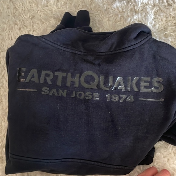 Earthquakes soccer San Jose 1974 black quarter zip with pockets small - Picture 3 of 3